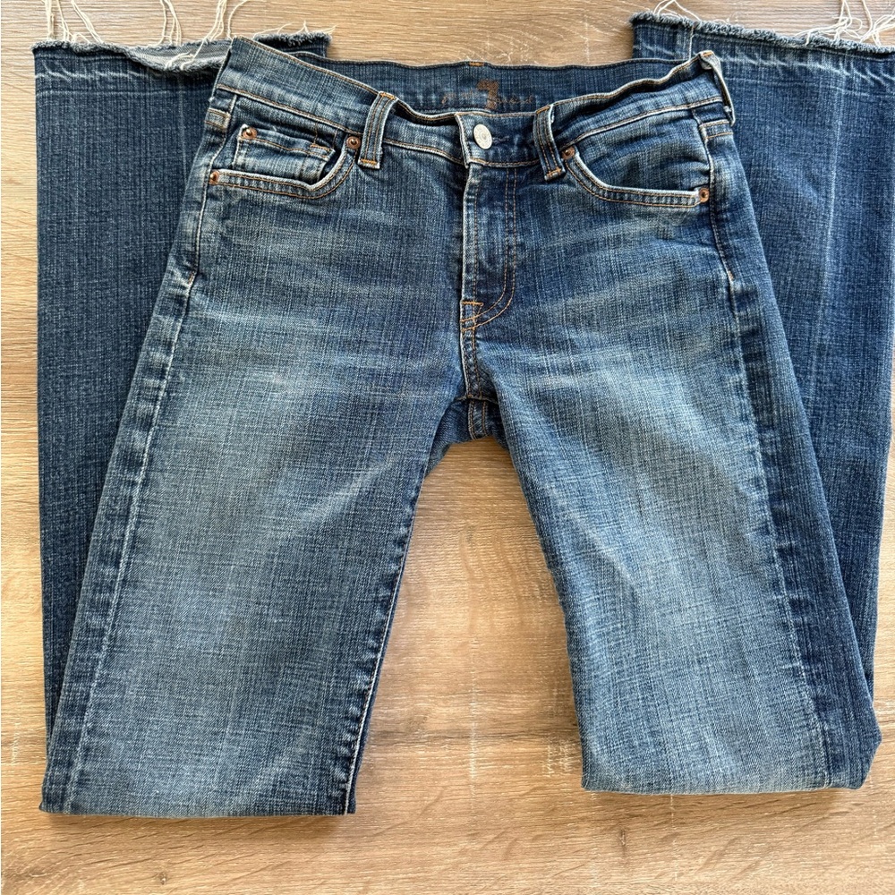 7 For All Mankind bootcut blue jeans